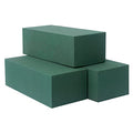 FLOFARE Large Pack of 3 Floral Foam Blocks Green Wet & Dry Flower Foam for Fresh & Artificial Flower Arrangement, Plant Foam, Florist Supplies for DIYs, Arts, Crafts & Weddings - size: Large Pack of 3