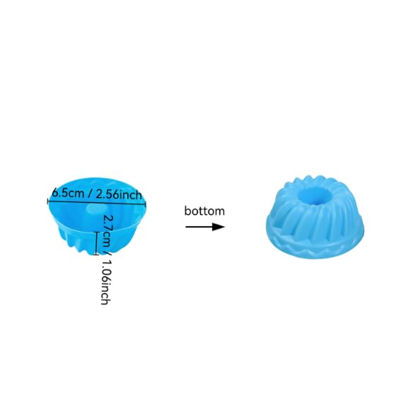 12Pcs Silicone Donut Baking Cups, Pumpkin Shaped Muffin Liners, Reusable Baking Molds