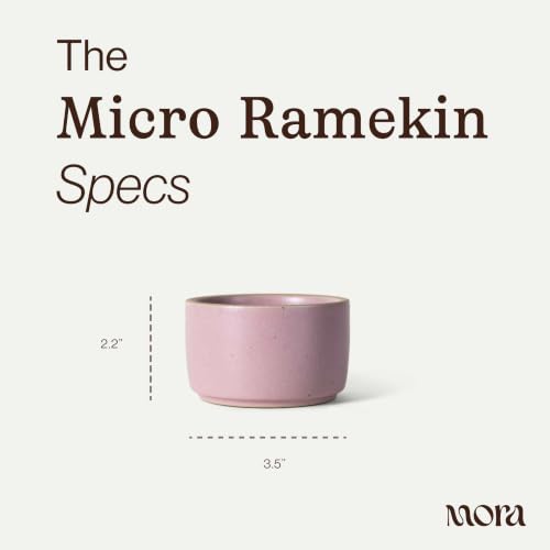 Mora Micro Ramekins Set of 4, 6oz Ceramic Pottery Baking Dishes - Microwave, Oven and Dishwasher Safe - Dawn - color: Dawn, size: Micro
