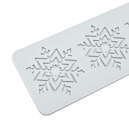 mostsom Silicone Mold 3D Hollow Out Lace Mold 3D Cake Christmas Snowflakes Silicone Mould Fondant Chocolate Stencil Border Bakeware Cake Decorating (M_ Snowflower) - size: M_ Snowflower