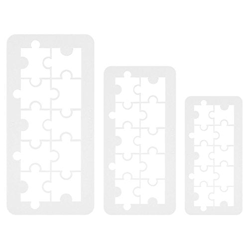 PME Geometric Multicutter for Cake Design Puzzle, Small, Medium & Large Size, Set of 3 - size: Set of 3, style: Puzzle