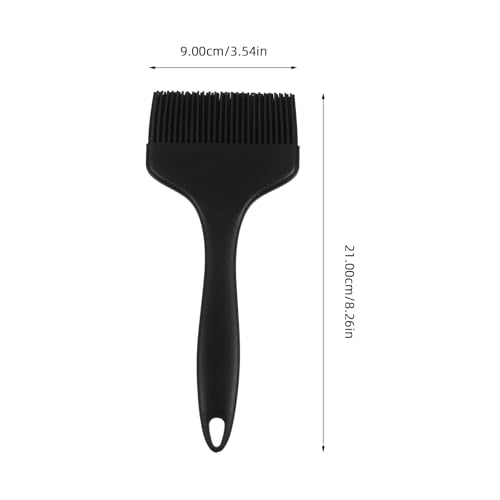 ibasenice Multi-use Pastry Brush for Baking And Bbq Grilling, Heat-resistant Silicone Basting Brushes for Cooking Oil, Butter And Marinades, Food-safe Kitchen Tool with Hanging Hole,black - color: Black