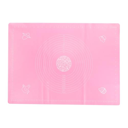 uxcell Silicone Baking Mat, 20 x 28 Inch Non Stick Pastry Mat Sheet, Counter Mat Reusable Oven Baking Mat for Pastry Rolling Dough with Measurements, Pink - color: Pink, size: 20 x 28Inch