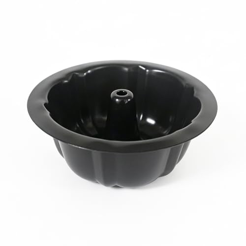 4 Inch Small Flute Tube Ring Cake Pan, Nonstick Kugelhopf Mold - color: 4 Inch - Black - Pumpkin