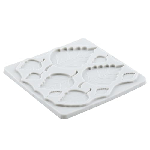 Leaf Silicone Mold Maple Rose Leaf Fondant Molds Set of 3 - color: Style F