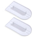 2Pcs Fondant Smoothing, 14.5 x 8 cm/5.7" x 3.1" Fondant Tools Plastic Cake Decorating Smoother & Polisher Cake Decorating Tools Cake Leveler for Smoothing Icing Decoration Sugar Craft (White)