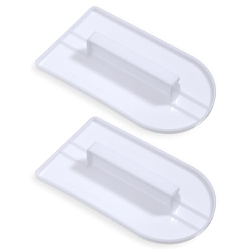 2Pcs Fondant Smoothing, 14.5 x 8 cm/5.7" x 3.1" Fondant Tools Plastic Cake Decorating Smoother & Polisher Cake Decorating Tools Cake Leveler for Smoothing Icing Decoration Sugar Craft (White)