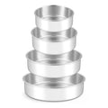 Leonyo 4-6-8-9 In Cake Pans Set of 4, Round Cake Tins for Baking, 2" Deep - size: 4+6+8+9x2 Inch