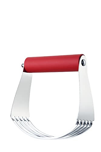 Spring Chef Large Dough Blender For Baking - Durable Pastry Blender - Red - color: Red, size: 4" Large