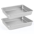 9x11 Baking Pan, Toaster Oven Rectangle Cake Pan Heavy Duty, Silver - color: Silver