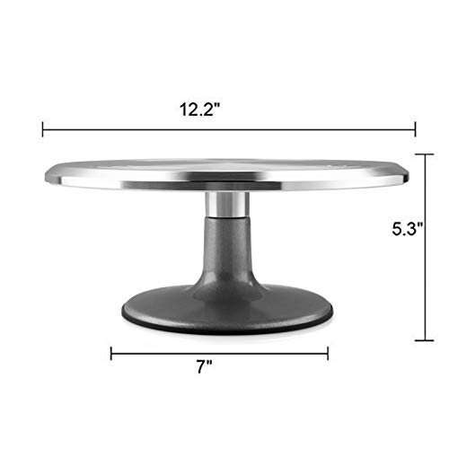 Uten Cake Stand 12 Inch, Turntable Aluminium Alloy for Decorating, Display