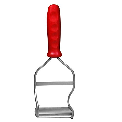 Diamond Series Masher - World's Best Handheld Masher and Blender - Stainless Steel Blades with Ergonomic Rubber Handle - Red - color: Red