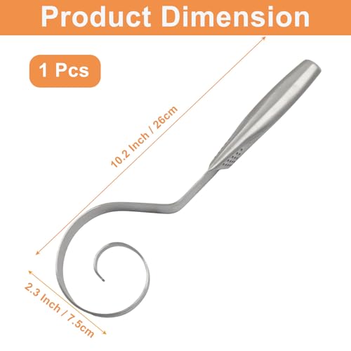 1 Pack 12 Inch Seamless Danish Dough Whisk