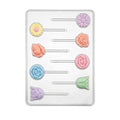Assorted Flowers Lollipop Chocolate Candy Mold 229, 8 Cavities, 1" to 1.5" Diameter
