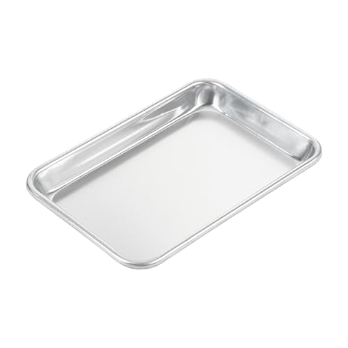 Restaurantware 1/8 Size 19 Gauge Aluminum Sheet Pan, Beaded Rim, 1 Count - size: 1/8 Size