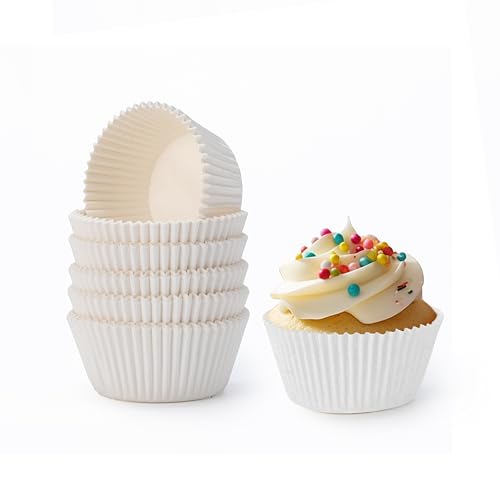 Mini Cupcake Liners,500 pcs White Mini Muffin Liners for Baking - color: White（500pcs）