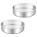 TeamFar 7 Inch Cake Pan Set of 2, Stainless Steel Round Cake Baking Pan - size: 7 Inch