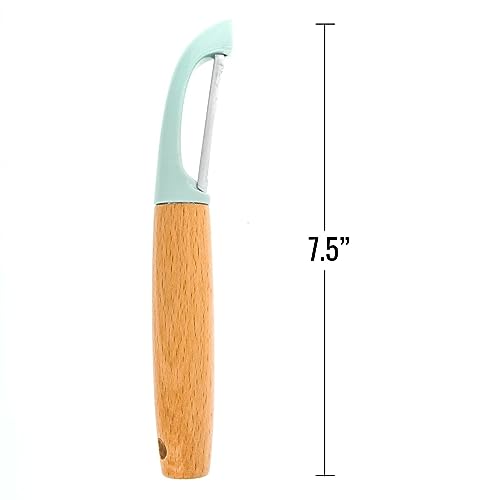 Beille Kitchen Gadget Pastel Lancashire Peeler Wooden Handle Cooking Tool - style: Lancashire Peeler