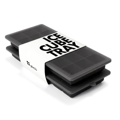 Ice Cube Tray with Lids, Small Silicone Molds for Cocktails & Drinks - color: Black