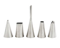 Mrs. Anderson’s Baking Pastry Cookie Cake Decorating Tips, 18/8 Stainless Steel, 5-Piece Set - size: 5-Piece Set