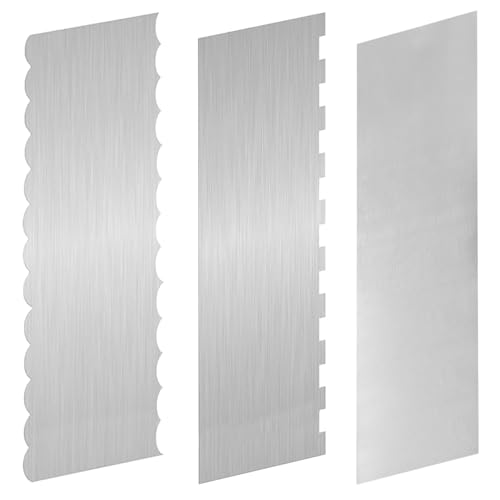 8.7 Inch Stainless Steel Cake Scraper, 3 Pieces - size: 3 Pieces