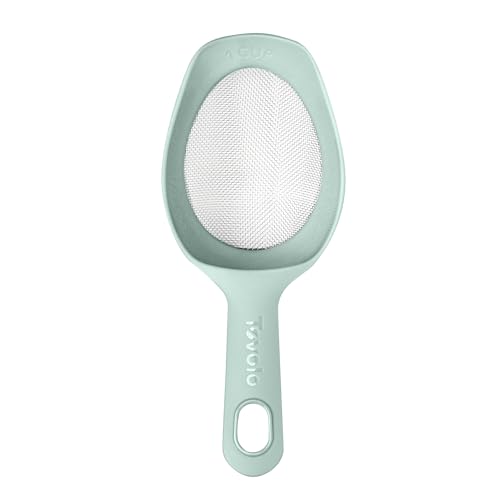 Tovolo Scoop and Sift 1 Cup Flour Sifter for Baking, Blue Haze - color: Blue Haze