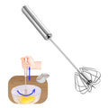 Stainless Steel Semi Automatic Whisk Egg Beater, 10in - size: 10in