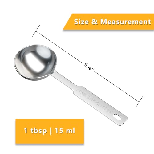 2PCS 1tbsp(15ml) Stainless Steel Measuring Spoon - size: 1tbsp