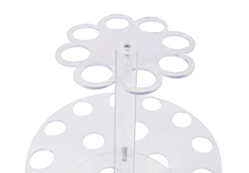 Jusalpha Clear Acrylic Ice Cream Cone/Sushi Hand Roll Stand Holder Christmas Halloween Candy Decorative (Capacity: 24) (Pack of 2) - size: 1 Set (Pack of 2)