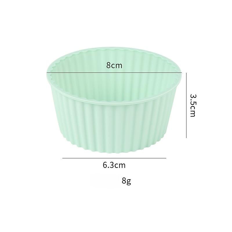 Silicone Baking Cups, 10 Reusable Nonstick Cupcake Liners, Premium Muffin Molds - Stand Alone Cupcake Holders 10 Designer Colors