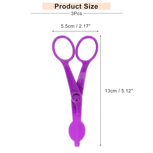 uxcell 3Pcs Flower Lifter Cake Decorating 5.1x2.2" Fondant Tool Purple - color: Purple