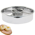 Stainless Steel Doughnut Cutter, 3.86" Dia Silver - size: 1 pcs