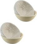 2Pcs 9 Inch Proofing Bread Basket Cloth, Round Cloth Baking Supplies Bread, Reusable Breathable Liner Cotton Flax Banneton Proofing Bread Cloths, Baking Tools and Accessories, Bread Proofing Baskets
