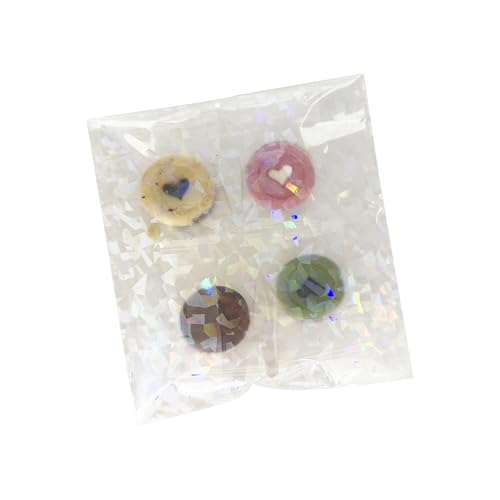 PABCK 100 Pcs Self Adhesive Holographic Cellophane Bags 2.95x5.2+1.18 inch - size: 2.95x5.2+1.18 inch