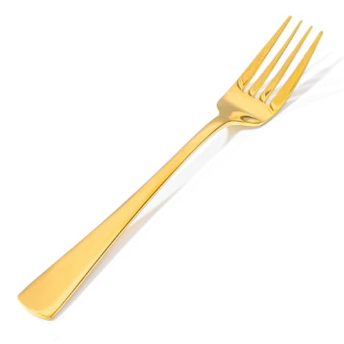 KINGSTONE Forks 4 Piece Gold Dinner Forks Set, 18/10 Stainless Steel - color: Gold, size: 4-Piece