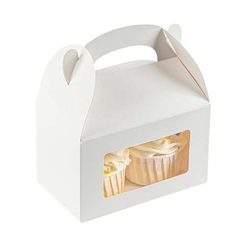 Restaurantware White Paper Gable Box Take Out Container, 25 Pack