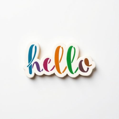Cookie Cutter and Stencil Bundle Royal Icing Cookies Stencils Paint Your Own Biscuit Bakery Starter Kits Royal Icing Fondant Cutters Birthday Wedding Holiday Cookies Painting Coloring Pages Comb - style: Hello
