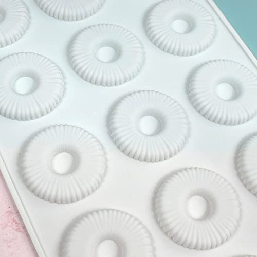 Silicone Donut Mold Round Doughnut Silicone Candy Molds Non-Stick Silicone Molds Perfect For Donut Cake Biscuit Bagels Dishwasher Safe