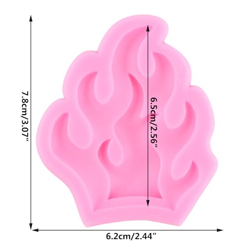 Flame Fondant Molds Fire Cake Decorating Silicone Mold - color: Style C