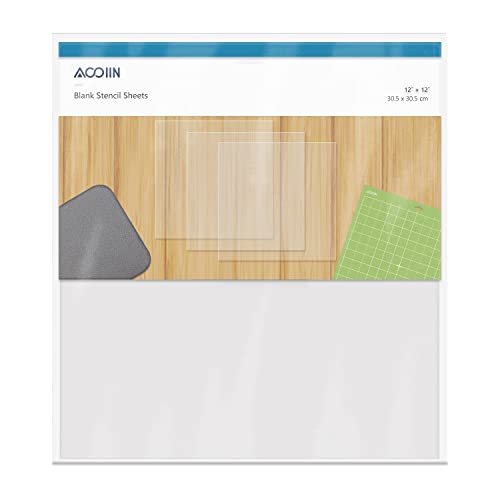25 Pack 4 Mil Blank Mylar Stencil Sheets, 12" x 12" Clear Plastic Sheets - size: 12 x 12 inches, 4 mil, 25 packs
