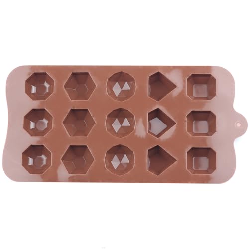 15 Cavity Diamond Silicone Chocolate Molds Set Of 2