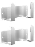 2 Pack Stainless Steel Cutting Board Pot Lid Organizer - color: 2 Pack Silver