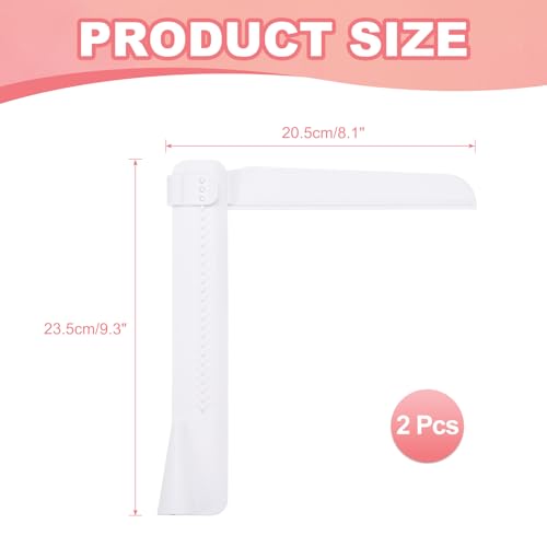 uxcell 2Pcs Adjustable Cake Scraper Adjustable Cake Smoother White - color: White