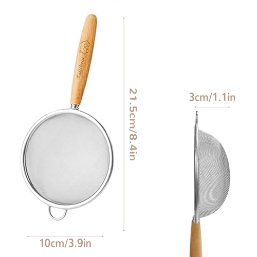 Strainers Fine Mesh,Mesh Strainer with Handle,Small Sifter for Baking