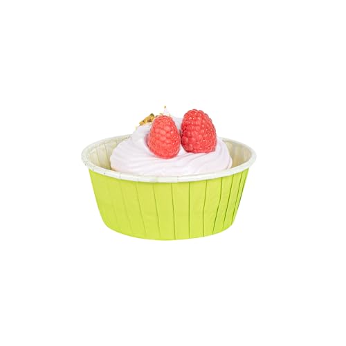 Restaurantware 5 oz Round Green Paper Eco Large Baking Cup, 200 Pack - color: Eco Green, size: Large