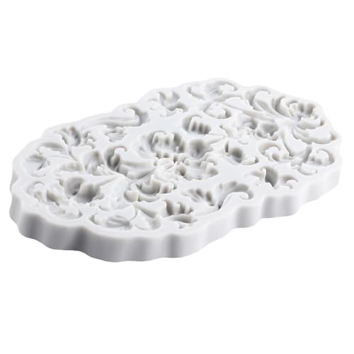 Baroque Style Fondant Mold Scroll Flower Lace Silicone Molds - color: Style ZN