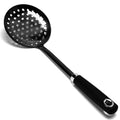 Black Stainless Steel Skimmer Spoon, Metal Slotted Spoon Strainer - color: Z-Black Skimmer