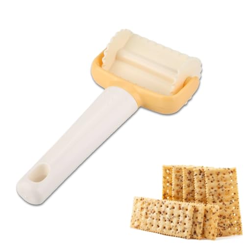 Rolling Biscuit Cutters, Rolling Cookie Cutters Dough Cookie Roller Cutter Biscuit Rolling Crimped Cutter Baking Tool Pastry Maker Rolling Square Cutter Biscuit Ravioli Cutter (large) - size: large