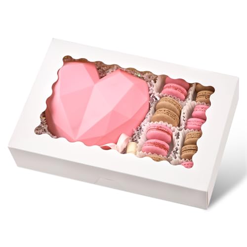 Bakery Boxes with Window, 12x8x2.5 Inches, 20 Pack - color: 12 x 8 x 2.5 Inch
