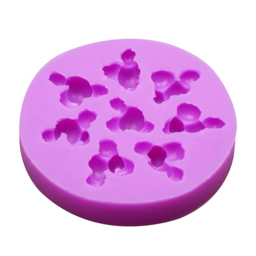 Infovox 4PCS Star Chocolate Molds, Silicone Heart Molds for Cake Deraction - color: Purple(NF516)